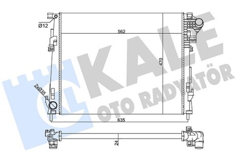 Радіатор охолодження Renault Trafic II/Opel Vivaro/Nissan Primastar OTO RADYATOR Kale 356895