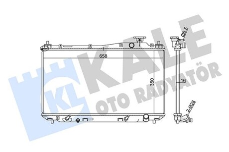 HONDA радіатор охолодження Civic VII 1.4/1.7 01- Kale 356900