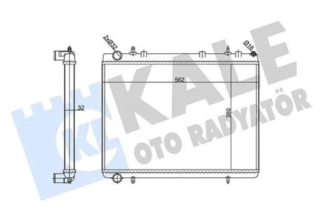 Радіатор охолодження Citroen C4/Peugeot 307 KALE OTO RADYATOR Kale 356915