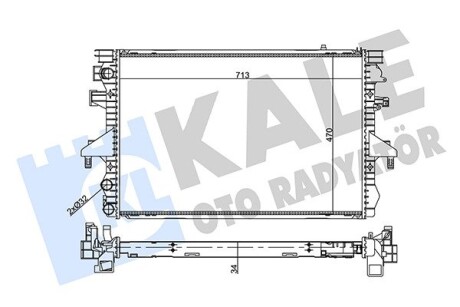 Радиатор охлаждения Volkswagen MultIVan V, Transporter V OTO RADYATOR Kale 356940