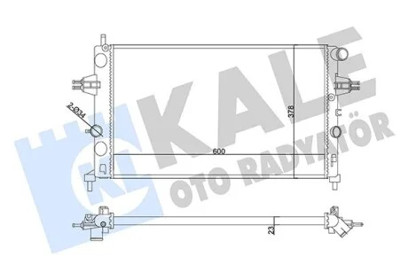 Радіатор охолодження Opel Astra G, Zafira A KALE OTO RADYATOR Kale 356965