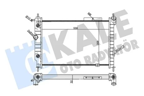 KALE OPEL Радіатор сист. охолодження двиг. ASTRA 2.0 I 91- Kale 356995