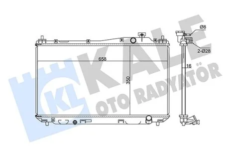 KALE HONDA радіатор охолодження Civic VII 1.4/1.7 01- Kale 357000