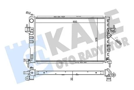 KALE OPEL Радіатор сист. охолодження двиг. CORSA C 1,7 TD 2000- Kale 357030