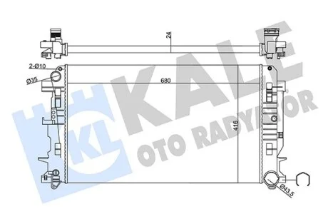 Радиатор охлаждения двигателя MB Sprinter/VW Crafter (06-) KALE OTO RAD Kale 357035