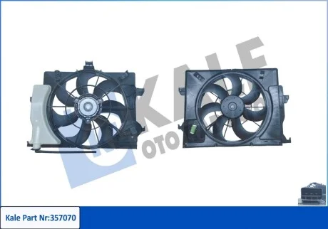 Вентилятор охлаждения радиатора с кожухом Hyundai Accent IV, Veloster, Kia Rio III KALE OTO RADYATOR Kale 357070