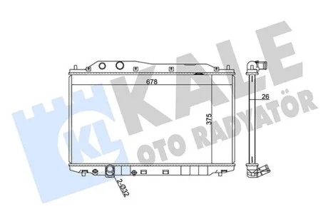 Радиатор охлаждения Honda Civic VIII Kale 357200