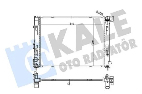 Радиатор охлаждения двигателя (паяный) Renault Logan III (21-), Capture II (20-) Kale 357225