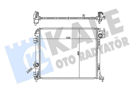 NISSAN Радіатор охолодження двиг. QASHQAI 1.5, 2.0 13-, RENAULT KADJAR 1.5 15- Kale 357250