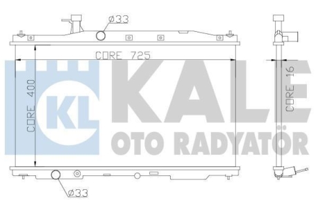 Радіатор охолодження Honda Cr-V III OTO RADYATOR Kale 357300