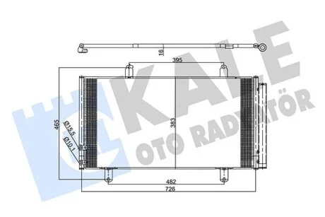 Радиатор кондиционера Toyota Camry XV40 (06-), XV50 (11-)/Lexus ES (06-) (Kale 357365