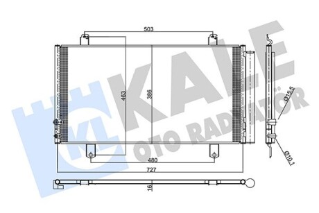 Радиатор кондиционера Toyota Camry (XV50) (11-) OTO RADYATOR Kale 357370