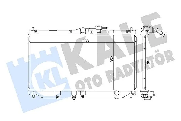 KALE HONDA Радиатор охлаждения Accord IV,V,Rover 600 1.9/2.2 90- Kale 357700 (фото 1)
