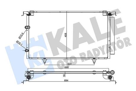 Радиатор кондиционера Toyota Camry XV30 (01-) OTO RADYATOR Kale 357705