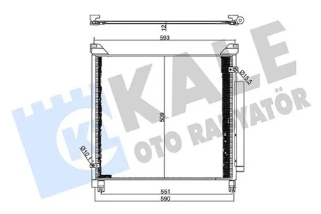 Радиатор кондиционера Toyota Hilux VIII KALE OTO RADYATOR Kale 357710