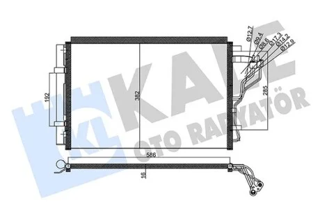 Радіатор кондиціонера Hyundai Elantra (13-)/Cerato (16-) KALE OTO RADYATOR Kale 357715