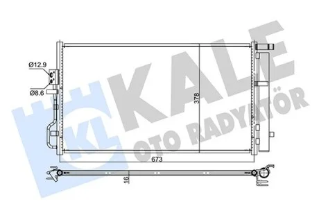 Радиатор кондиционера Hyundai Tucson, Kia Sportage IV KALE OTO RADYATOR Kale 357750