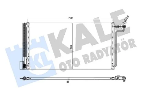 Радиатор кондиционера Ford C-Max II, Focus III, Grand C-Max KALE OTO RADYATOR Kale 357755