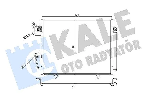 KALE MITSUBISHI Радіатор кондиціонера (конденсатор) PAJERO IV 3.0, 3.2, 3.8 07- Kale 357760 (фото 1)