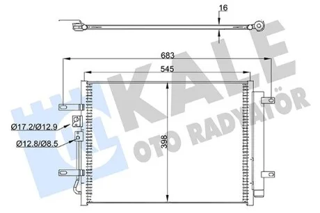 Радиатор кондиционера Hyundai Ioniq, Kia Niro KALE OTO RADYATOR Kale 357875