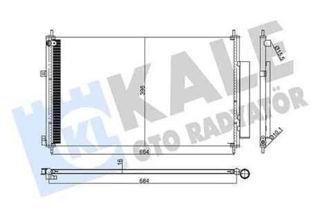 KALE HONDA Радіатор кондиціонера (конденсатор) CR-V IV 1.6, 2.0 12- Kale 357925