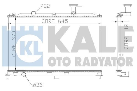 Радіатор охолодження Accent 1.4/1.6 (06-) МКПП/АКПП OTO RADYATOR Kale 358000 (фото 1)
