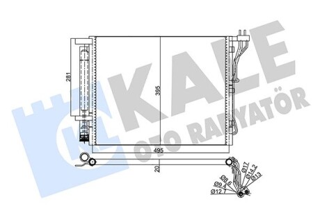 Радиатор кондиционера Kia Optima OTO RADYATOR Kale 358010