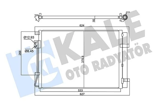 KALE KIA Радіатор кондиціонера (конденсатор) c осушувачем RIO IV 17- Kale 358030 (фото 1)