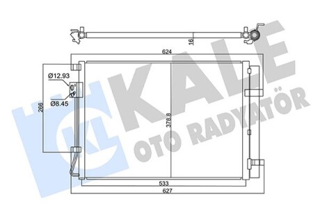 KIA Радіатор кондиціонера (конденсатор) c осушувачем RIO IV 17- Kale 358030