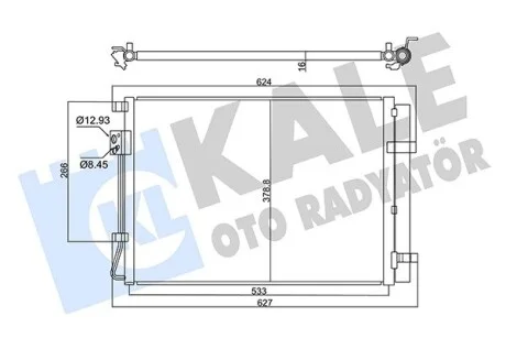 KALE KIA Радіатор кондиціонера (конденсатор) c осушувачем RIO IV 17- Kale 358030