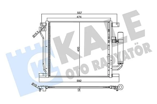 Радиатор кондиционера Nissan Juke, Pulsar KALE OTO RADYATOR Kale 358070 (фото 1)