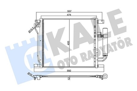 Радиатор кондиционера Nissan Juke, Pulsar OTO RADYATOR Kale 358070