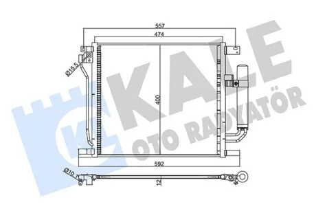Радиатор кондиционера Nissan Juke, Pulsar KALE OTO RADYATOR Kale 358070