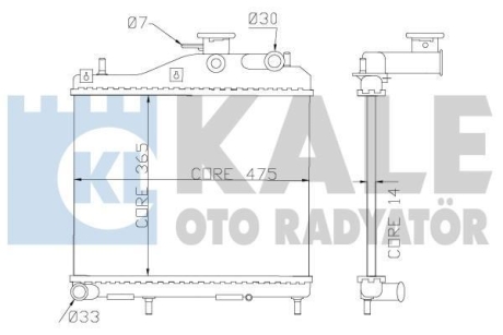 HYUNDAI радіатор охолодження Accent II 1.5CRDi 02- Kale 358200 (фото 1)