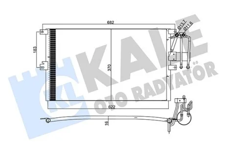 KALE OPEL Радіатор кондиціонера Vectra B 95- Kale 358205