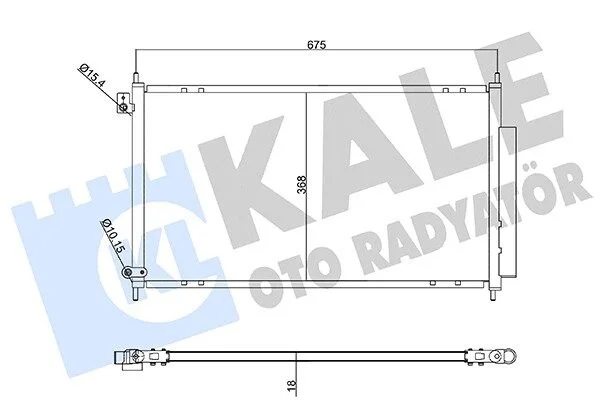 Радіатор кондиціонера Honda Accord VII (04-) KALE OTO RADYATOR Kale 358210 (фото 1)
