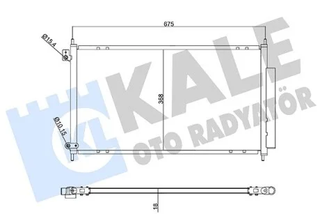 Радіатор кондиціонера Honda Accord VII (04-) KALE OTO RADYATOR Kale 358210