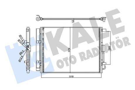 HYUNDAI Радіатор кондиціонера (конденсатор) Elantra, i30, Kia Ceed, Cerato III 12- Kale 358215