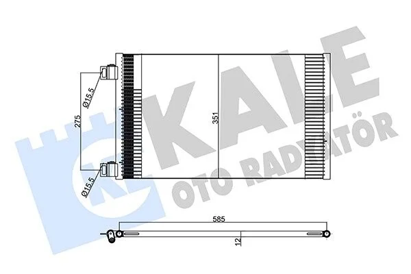 KALE DB Радіатор кондиціонера (конденсатор) W415, RENAULT Kale 358220 (фото 1)