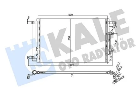 Радіатор кондиціонера Kia Cerato KALE OTO RADYATOR Kale 358245