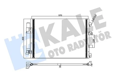 KALE FORD Радіатор кондиціонера (конденсатор) з осушувачем C-Max II, Focus III 10- Kale 358250
