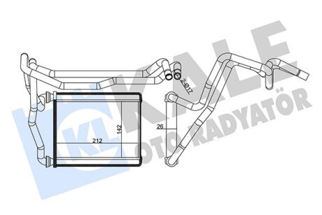 Радіатор обігрівача Toyota Rav 4 II (00-) OTO RADYATOR Kale 358580