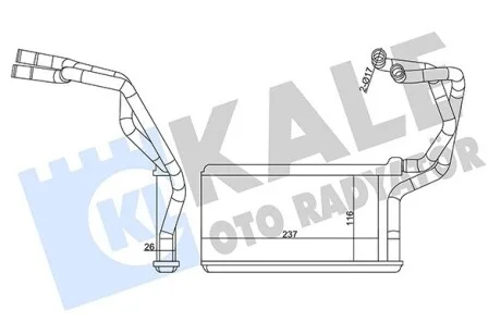 Радиатор отопителя Mitsubishi L200, Triton KALE OTO RADYATOR Kale 358590