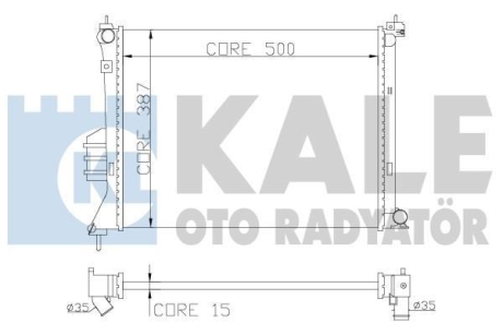 HYUNDAI радіатор охолодження i20 1.2/1.6 08- Kale 358600