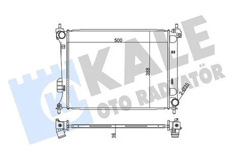 KALE HYUNDAI радіатор охолодження i20 1.2/1.6 08- Kale 358600