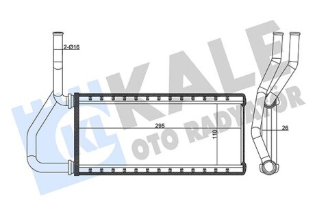 HONDA Радіатор опалення CR-V II 2.4 Vtec 4WD 01-, ELEMENT 2.4 02- Kale 358610