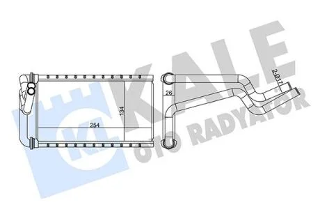 Радиатор отопителя Honda Civic VIII (06-), CR-V III (07-) KALE OTO RADY Kale 358620