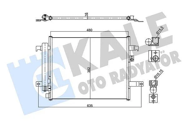 KALE MAZDA Радіатор кондиціонера (конденсатор) MX-5 1.5, 2.0 15- Kale 358725 (фото 1)
