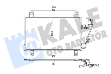 Радіатор кондиціонера Mazda 2, CX3 KALE OTO RADYATOR Kale 358735