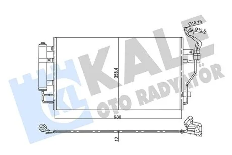 KALE NISSAN Радіатор кондиціонера (конденсатор) з осушувачем LEAF Electric 10-, NV200 / EVALIA автобус e-NV Kale 358745